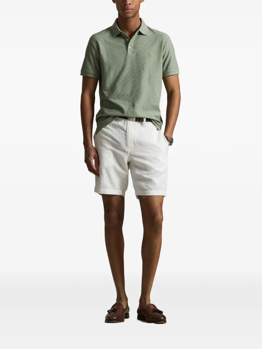 Polo Ralph Lauren Slim-fit poloshirt met mesh Groen