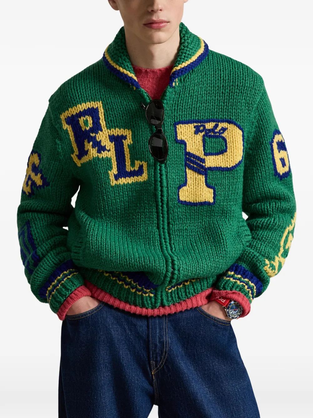 Polo Ralph Lauren Wollen trui met rits Groen