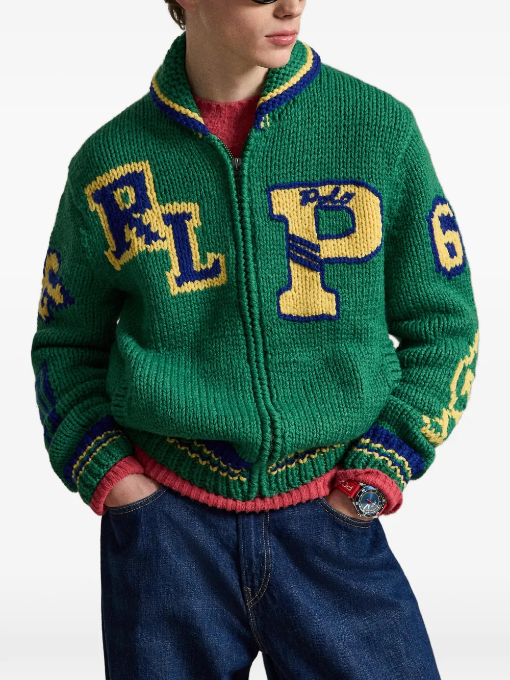 Polo Ralph Lauren Wollen trui met rits Groen