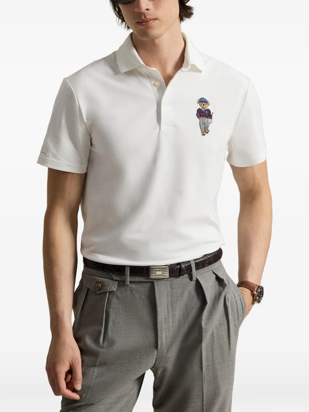 RLX Ralph Lauren Polo Bear poloshirt met korte mouwen Wit