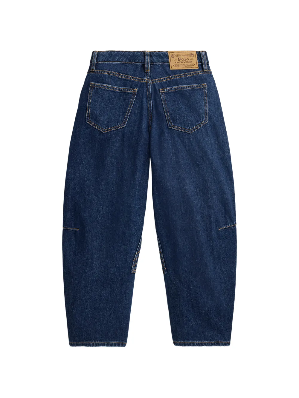 POLO RALPH LAUREN KIDS Jeans met toelopende pijpen en knopen Blauw