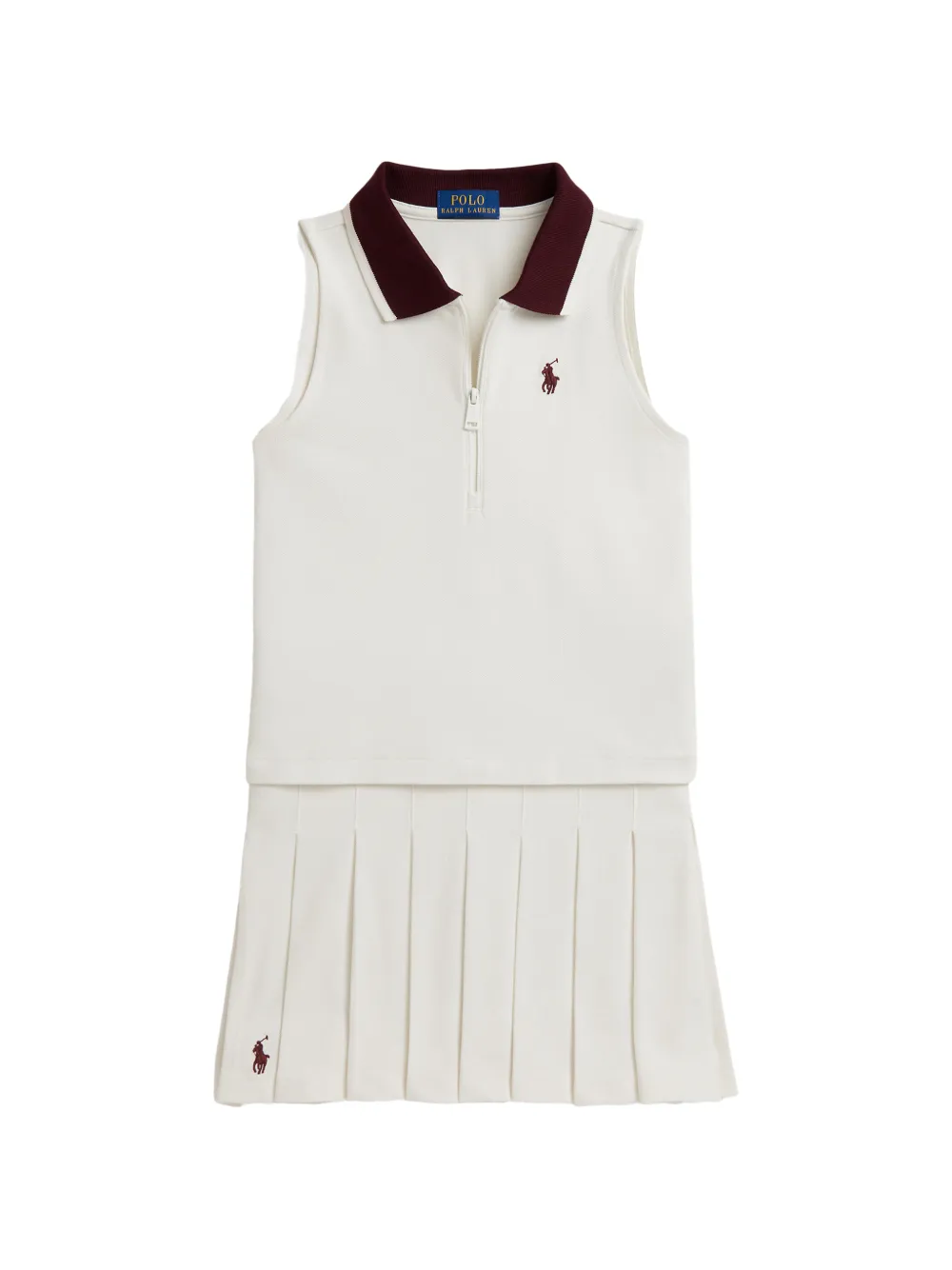 POLO RALPH LAUREN KIDS Set top e gonna con banda logo - Toni neutri