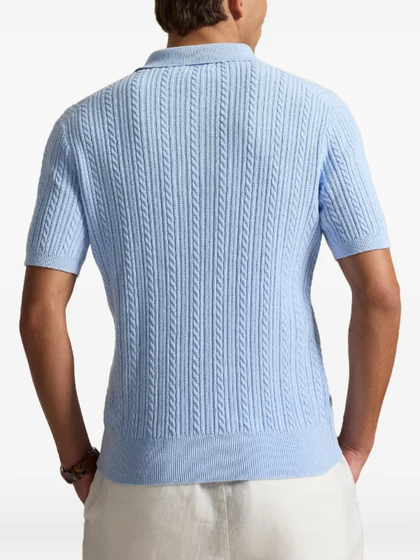 Polo Ralph Lauren ケーブルニット ポロシャツ | ブルー | FARFETCH JP