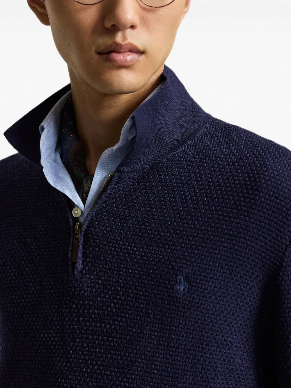 Polo Ralph Lauren Wollen trui met polokraag Blauw
