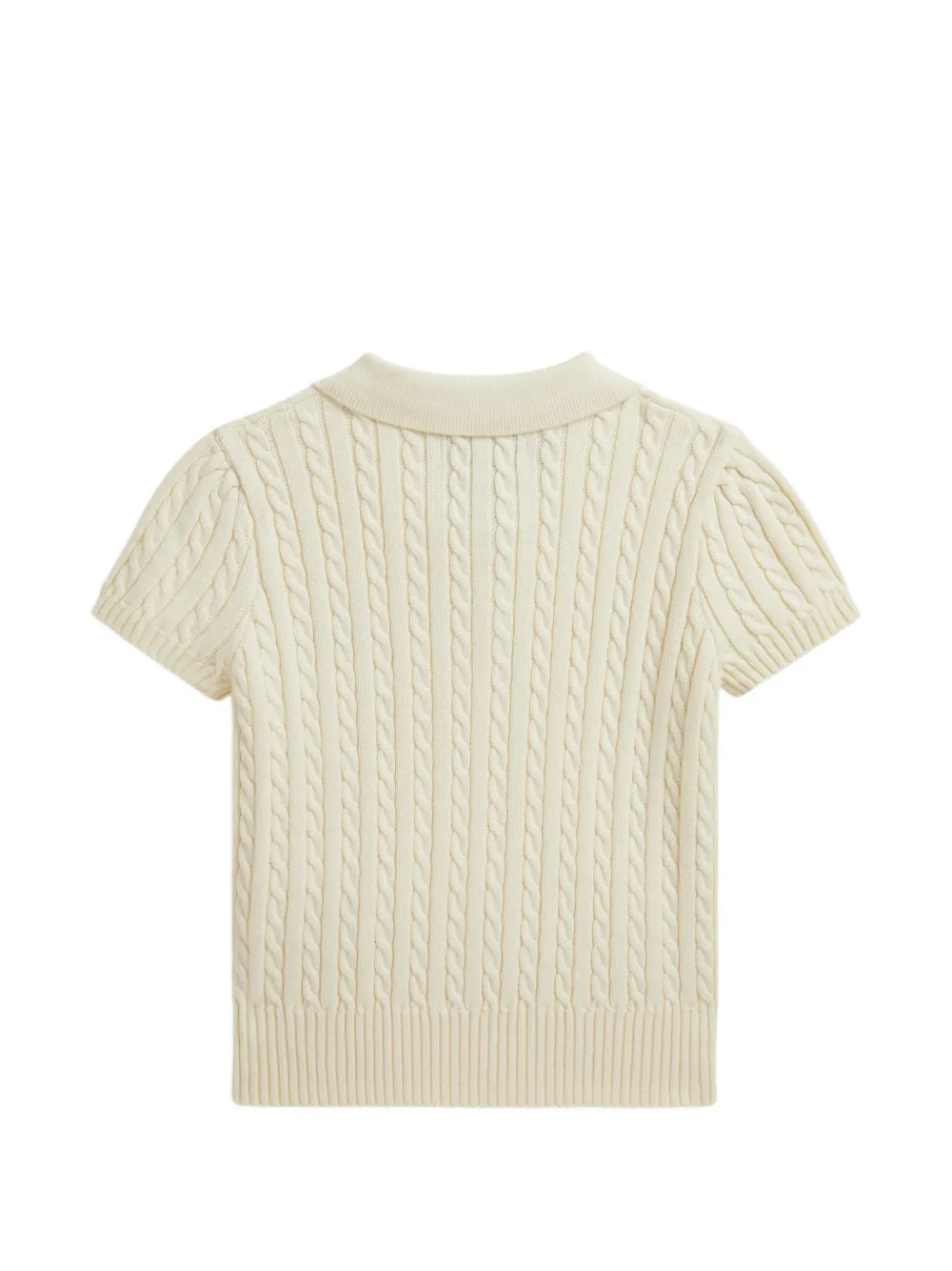 POLO RALPH LAUREN KIDS Kabelgebreide polotop Beige
