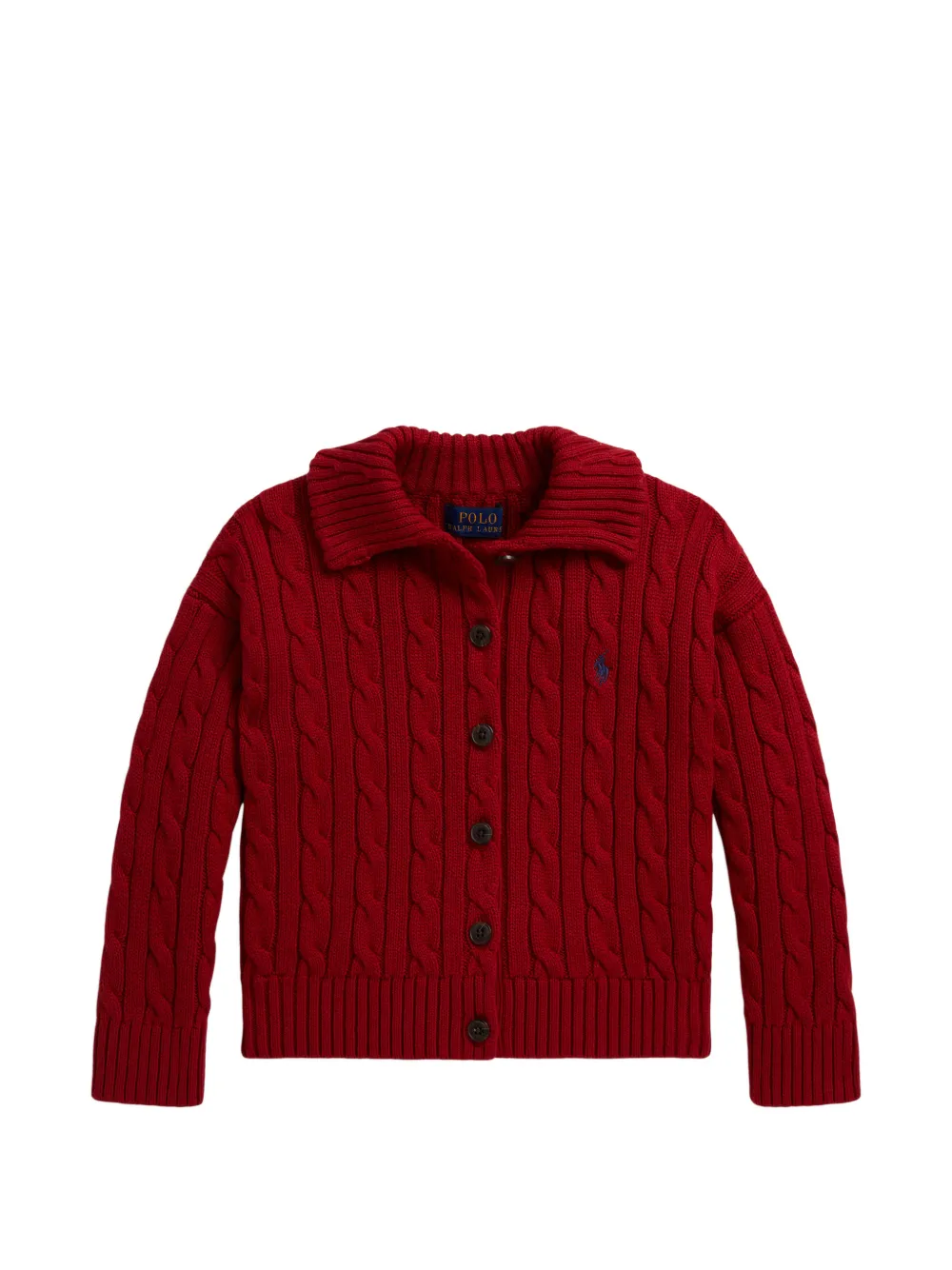 POLO RALPH LAUREN KIDS Cardigan con bottoni - Rosso