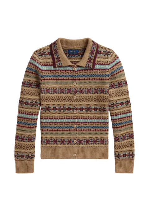 POLO RALPH LAUREN KIDS Fair Isle knitted cotton cardigan