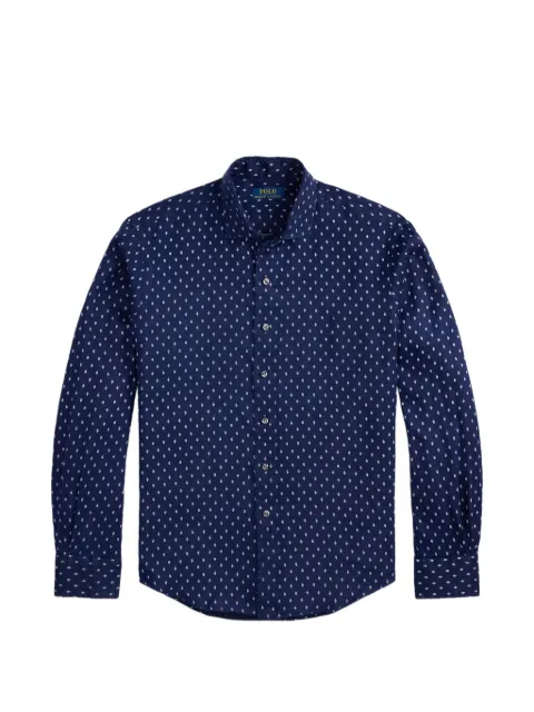 Polo Ralph Lauren chemise en lin à imprimé losanges