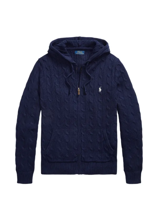 Polo Ralph Lauren ケーブルニット ジップパーカー | ブルー | FARFETCH JP
