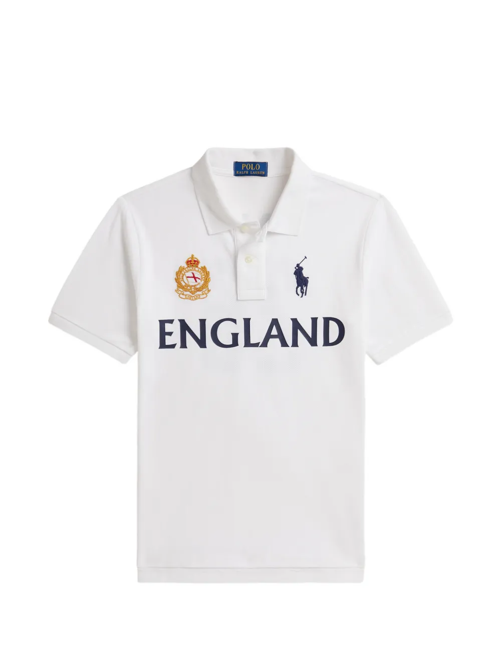 POLO RALPH LAUREN KIDS Polo con bandiera inglese - Bianco