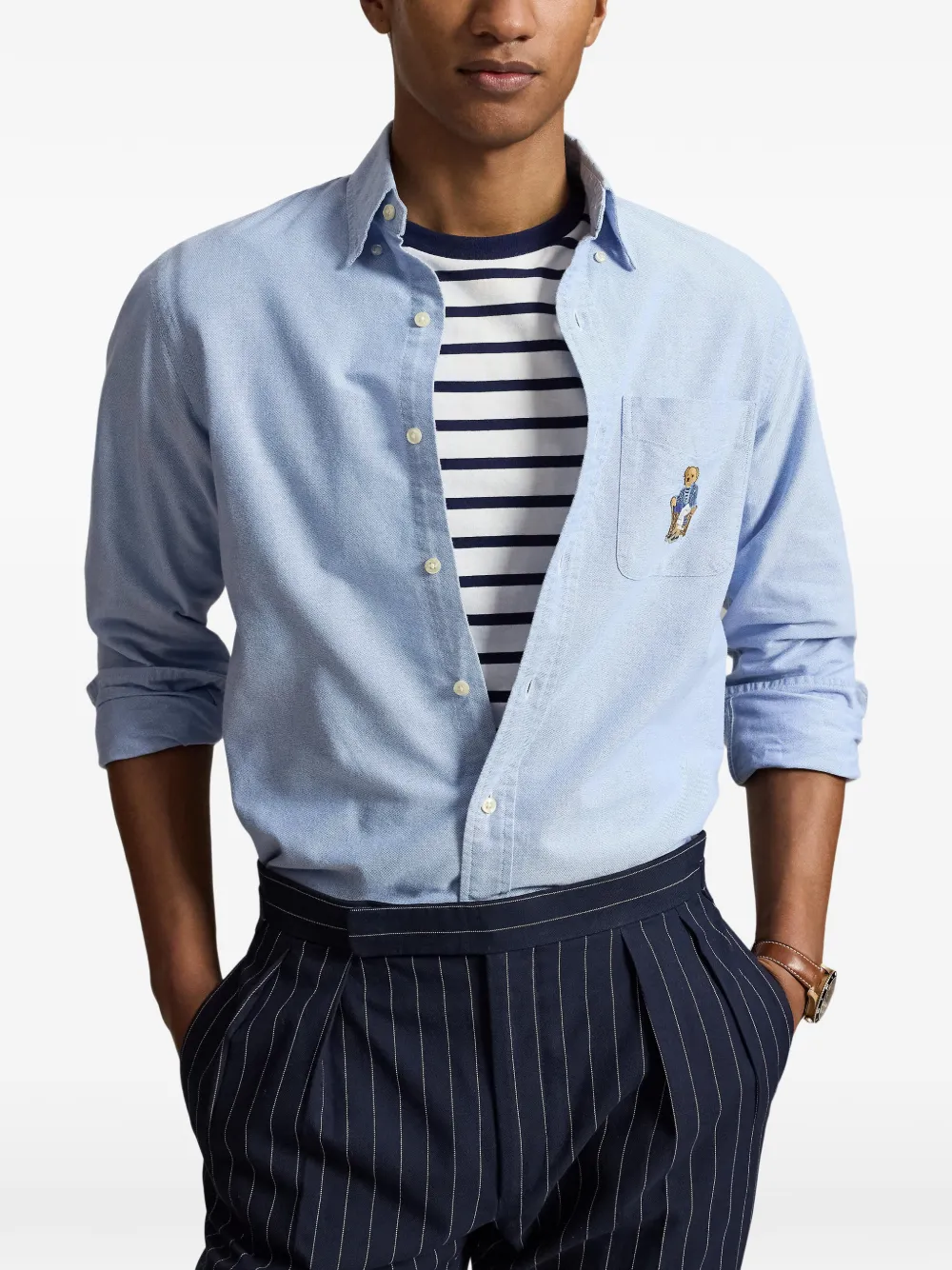 Polo Ralph Lauren Overhemd met Oxford beerprint Blauw