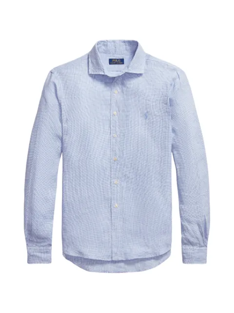 Polo Ralph Lauren houndstooth-pattern embroidered Pony shirt