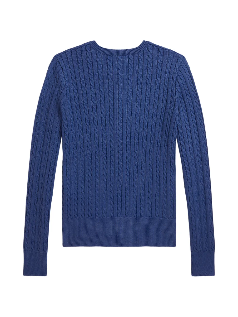 POLO RALPH LAUREN KIDS Kabelgebreid katoenen vest met geborduurd logo Blauw
