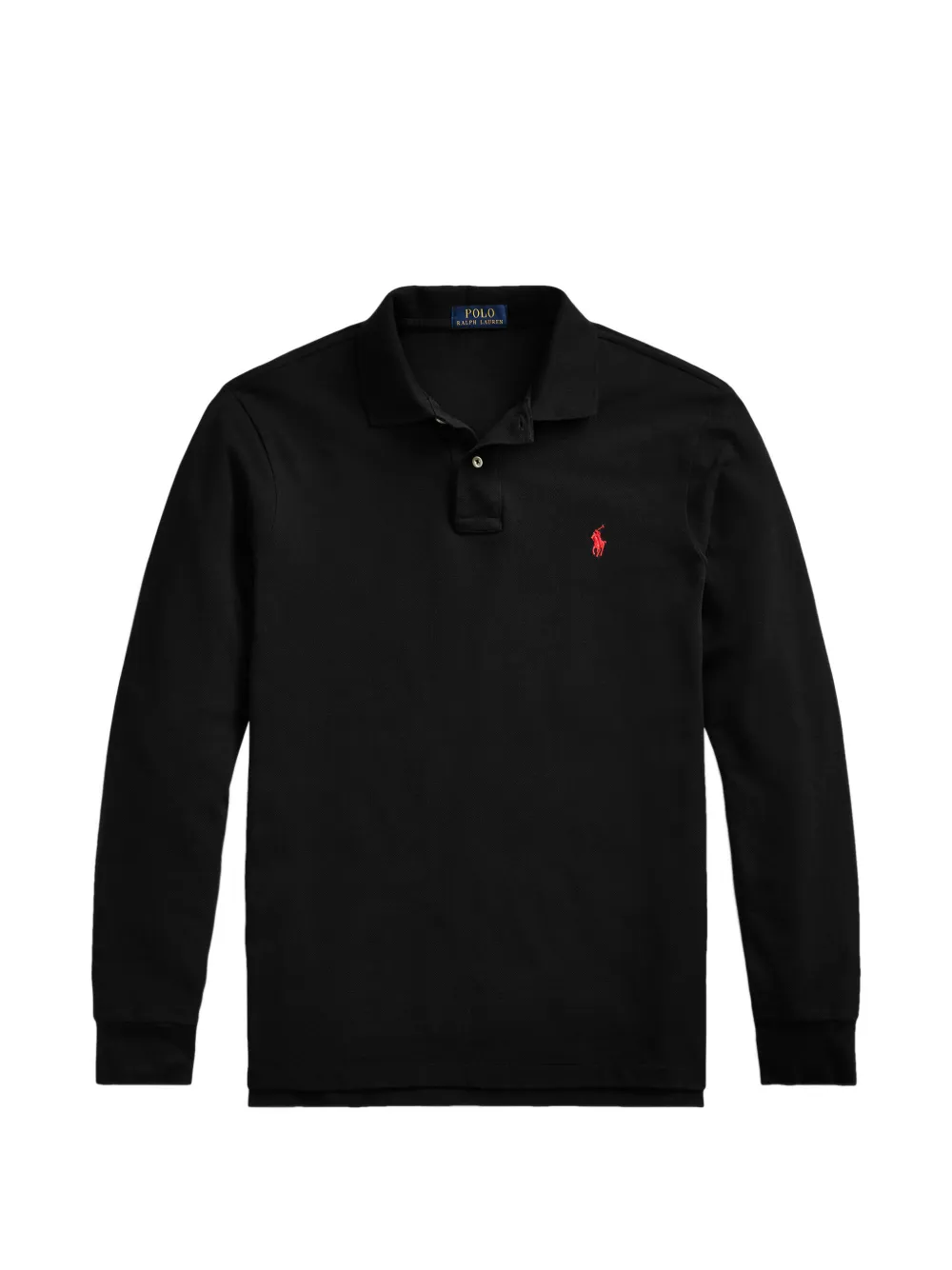 Polo Ralph Lauren Polo in rete a maniche lunghe - Nero