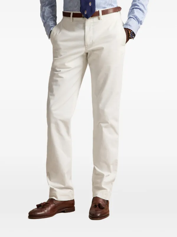 パンツ 00s Polo by Ralph Lauren White chino w34 Polo Ralph Lauren belt-loops Trousers | White | FARFETCH