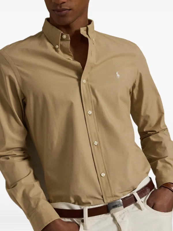 Polo Ralph Lauren Slim Fit stretch-poplin Shirt | Neutrals
