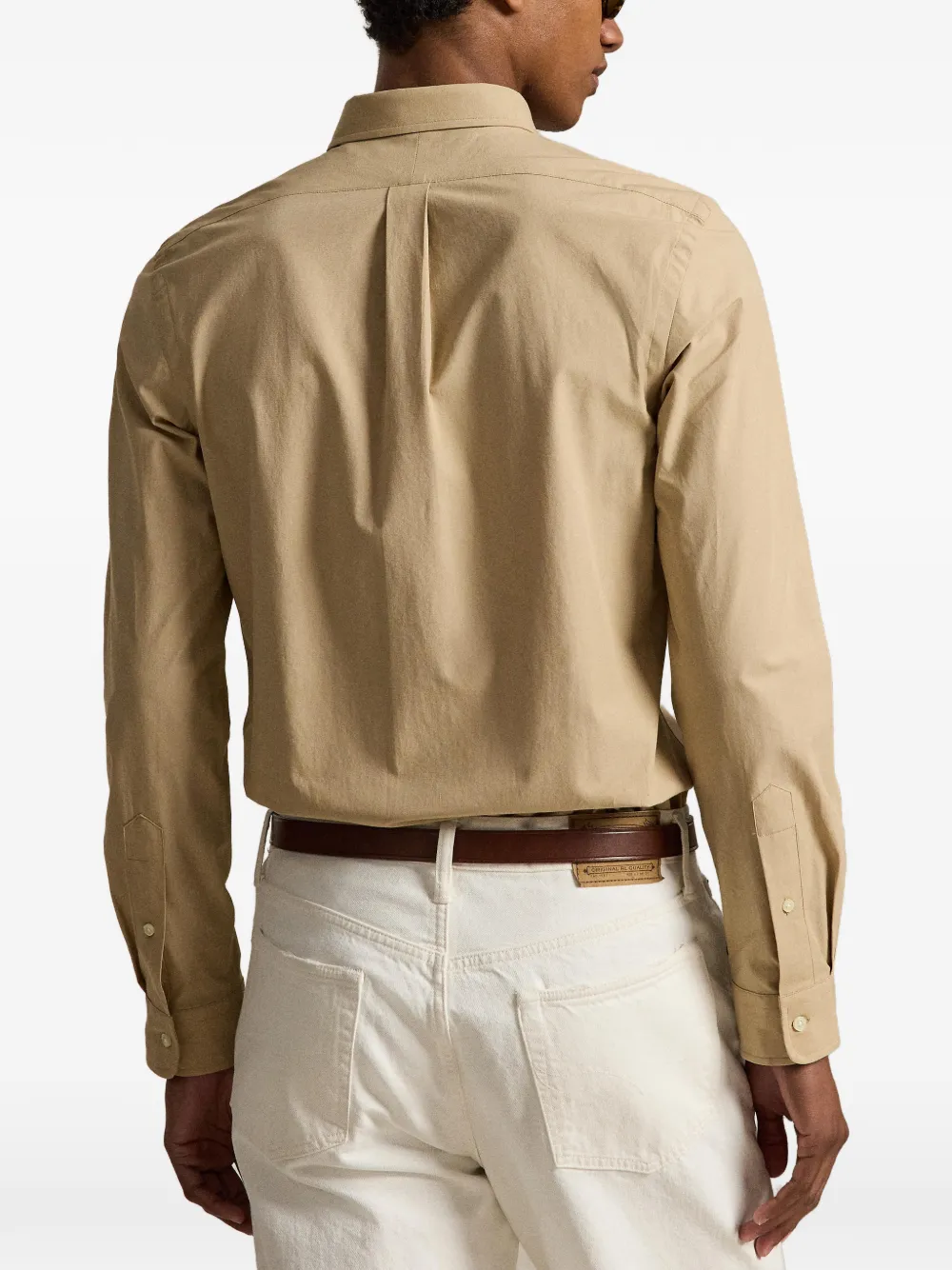 Polo Ralph Lauren Slim-fit overhemd van stretch-popeline Beige