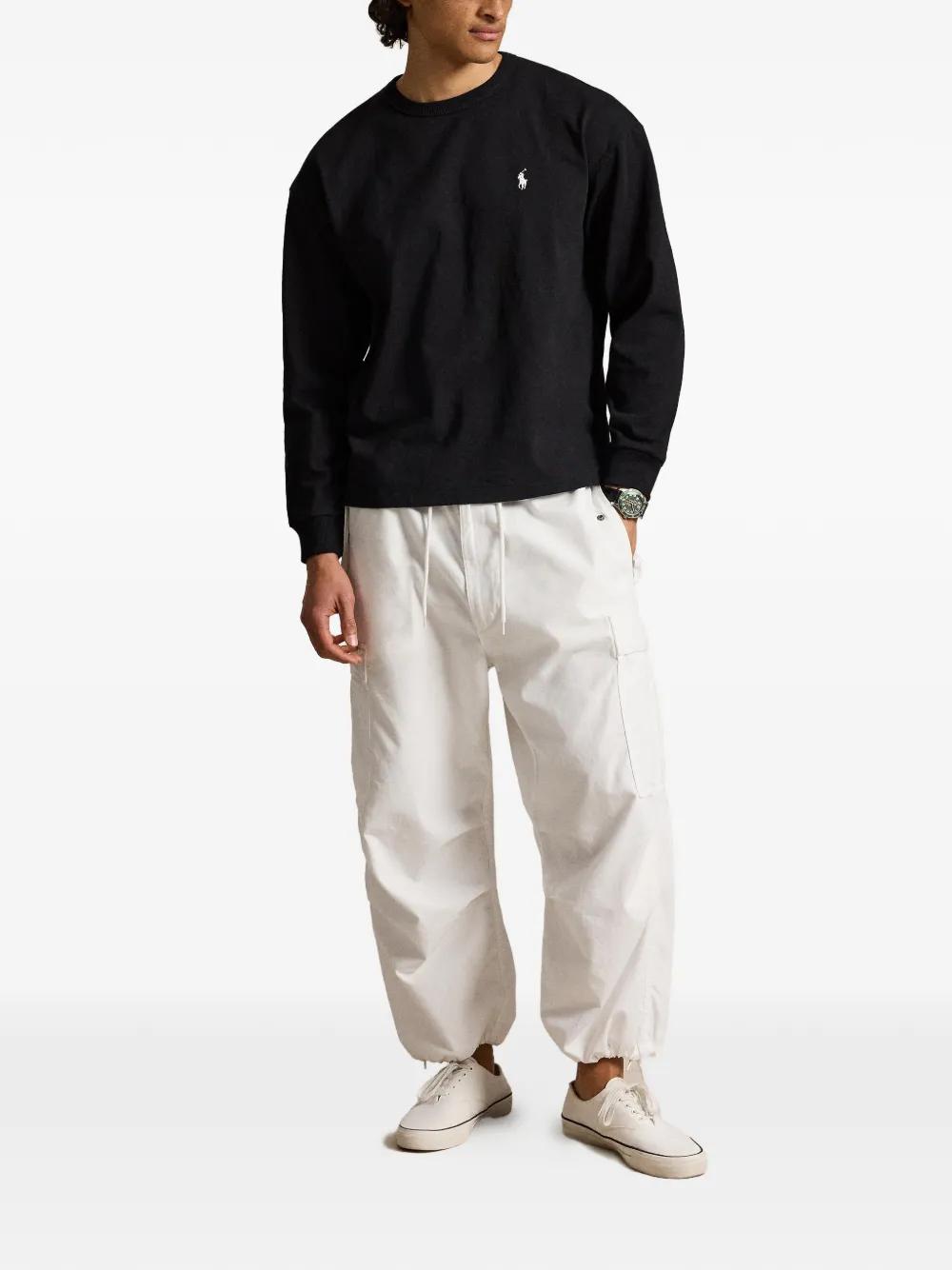 Polo Ralph Lauren Sweater met geborduurd logo Zwart