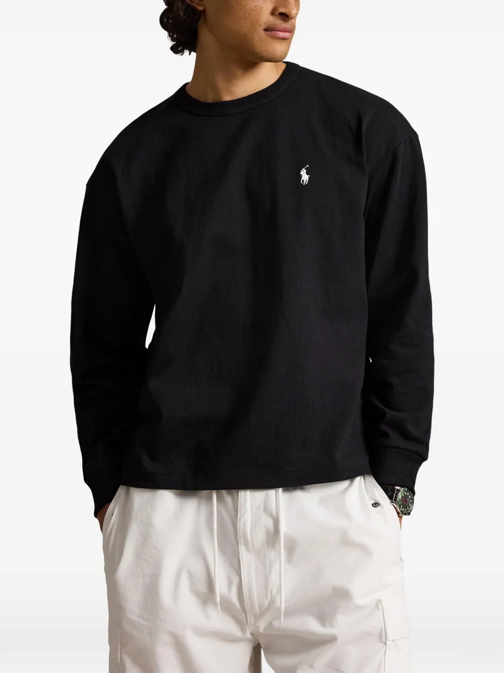 Polo Ralph Lauren Sweater met geborduurd logo Zwart