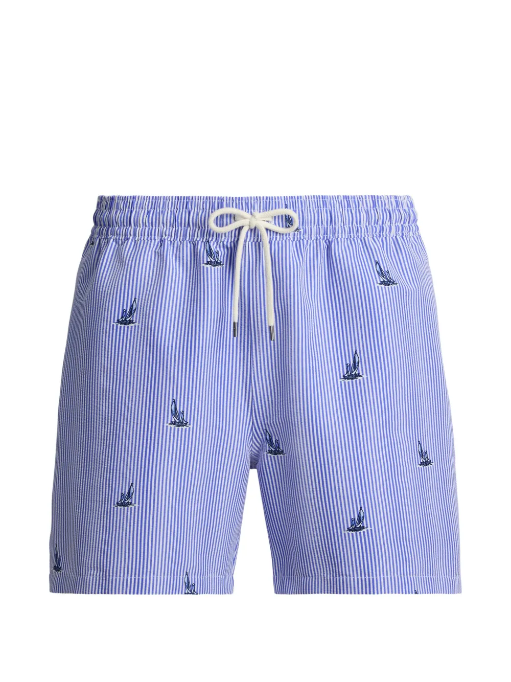 Polo Ralph Lauren Gestreifte Segelboot-Badehose - Blau