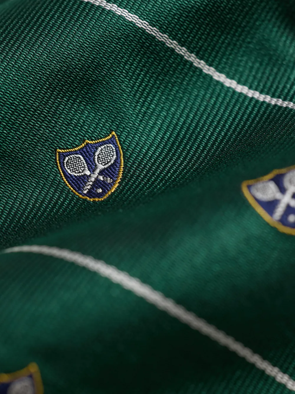 Polo Ralph Lauren Gestreepte zijden stropdas Groen
