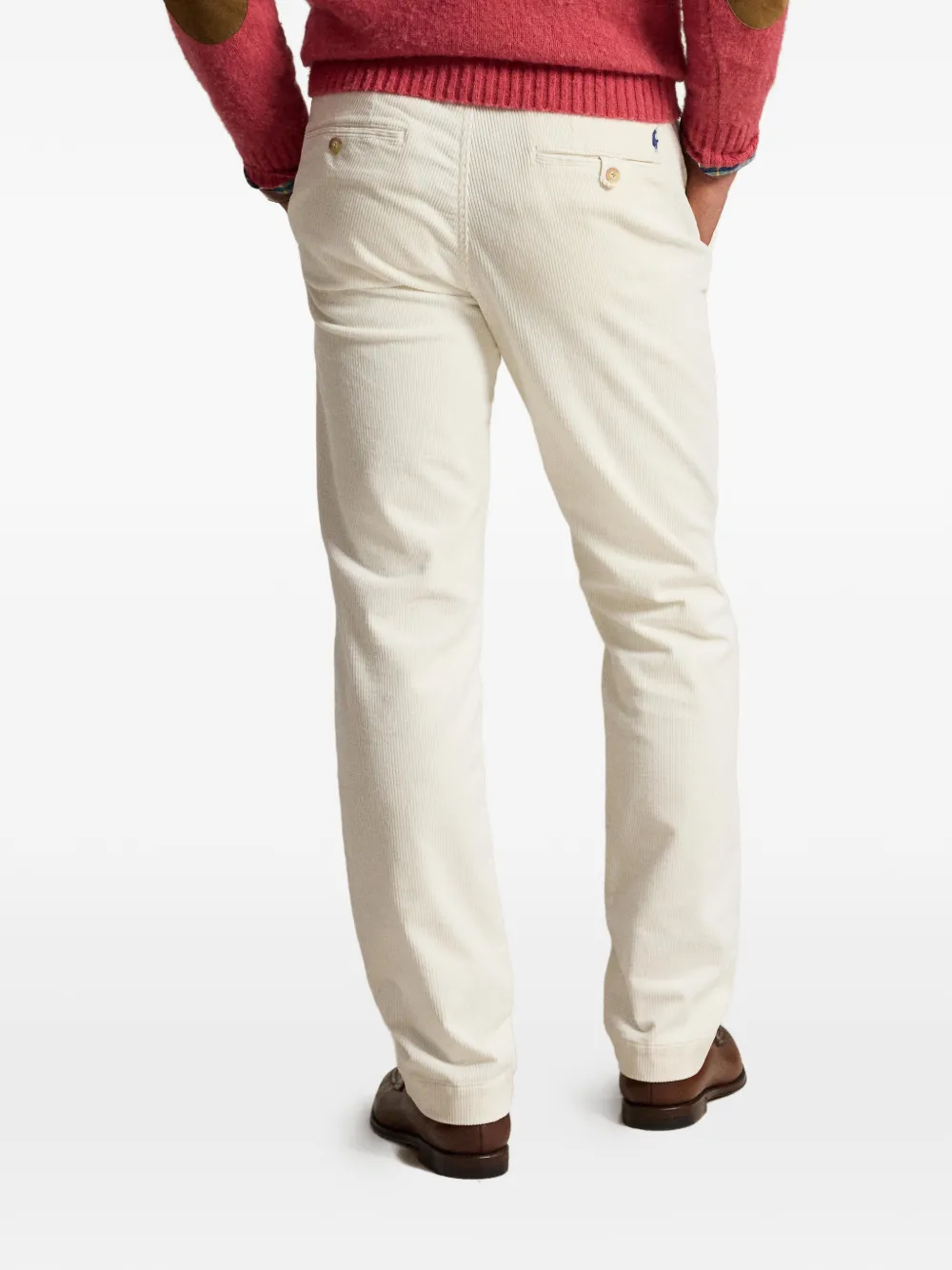 Polo Ralph Lauren Straight ribfluwelen broek Wit