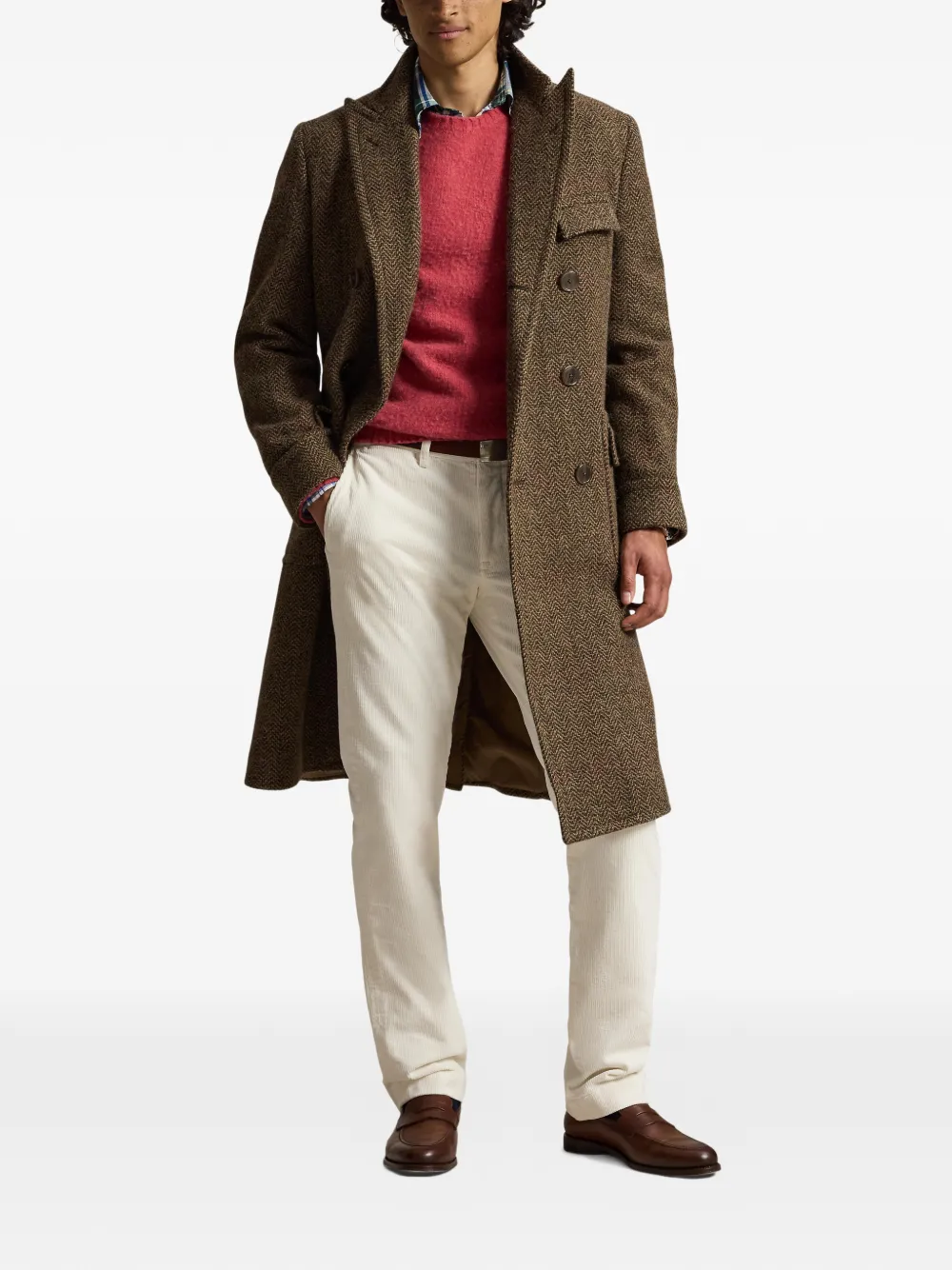 Polo Ralph Lauren Straight ribfluwelen broek Wit