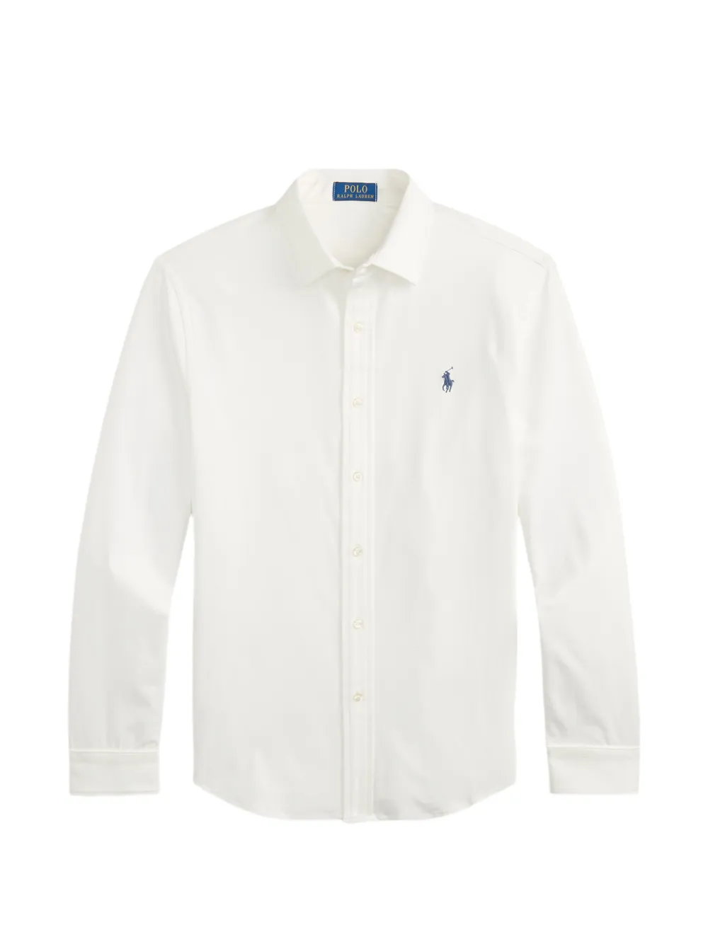 Polo Ralph Lauren Logo-embroidered Long-sleeve Shirt In White