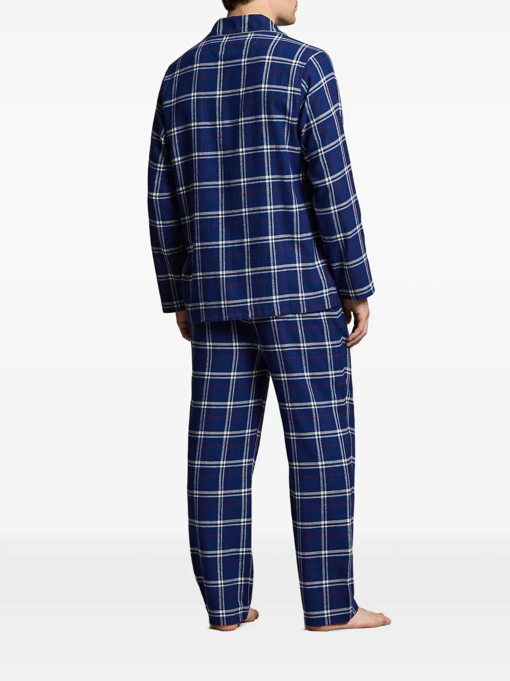 Polo Ralph Lauren Geruite flanellen slaapset Blauw