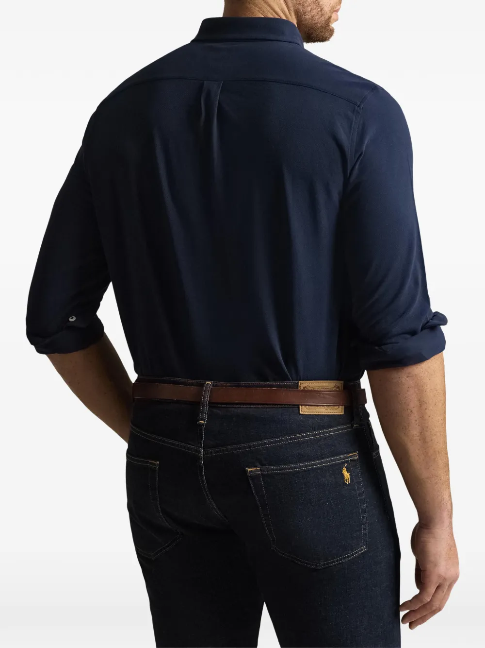 Polo Ralph Lauren Mesh overhemd met borduurwerk Blauw