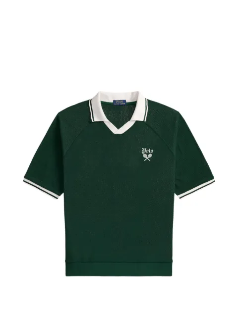 Polo Ralph Lauren logo-embroidered johnny-collar T-shirt