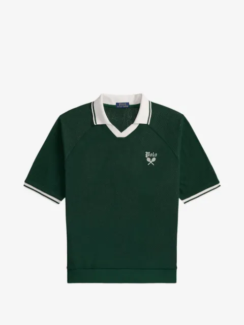 Polo Ralph Lauren logo-embroidered johnny-collar T-shirt