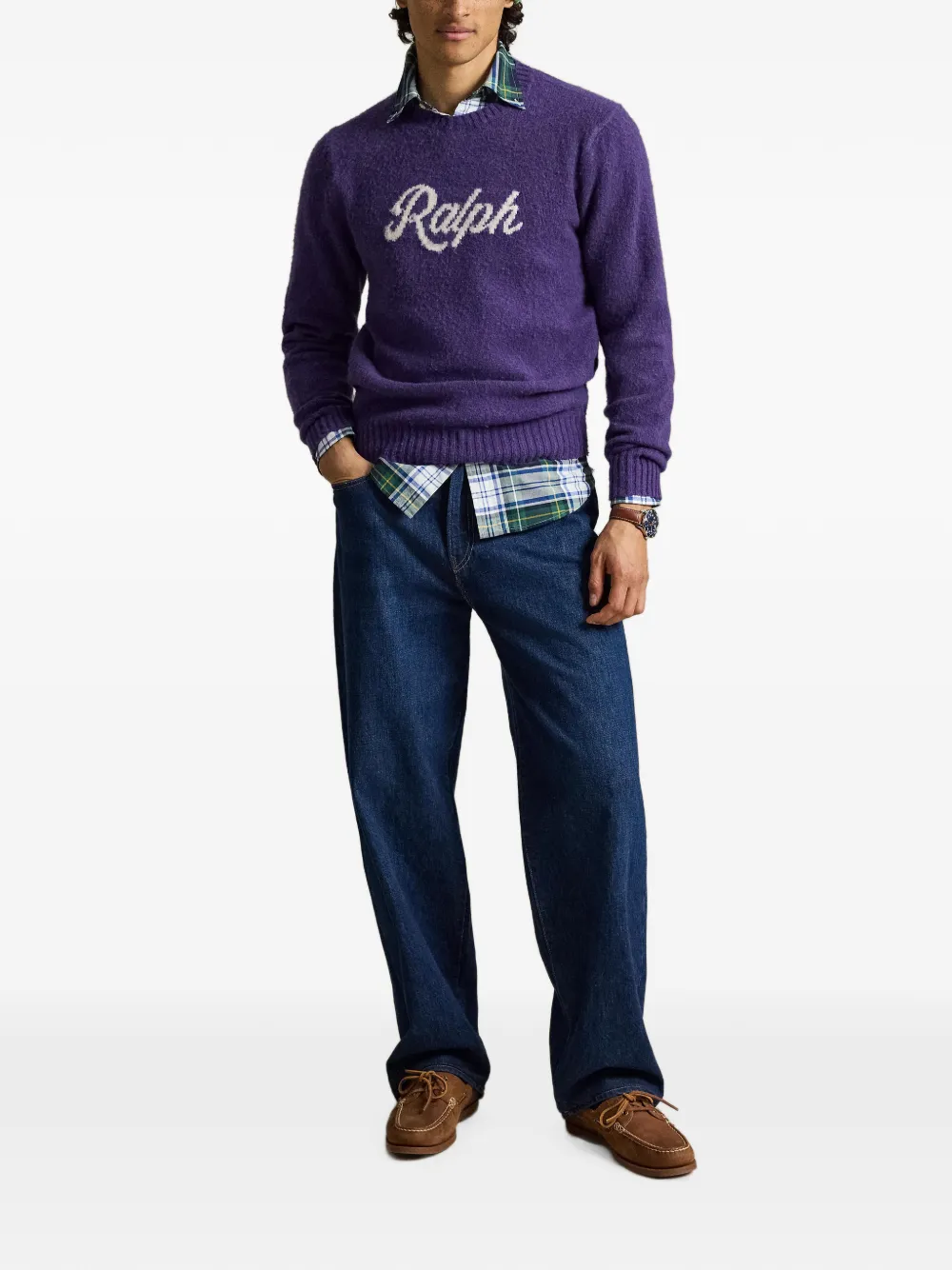 Polo Ralph Lauren Gebreide trui met logo Paars