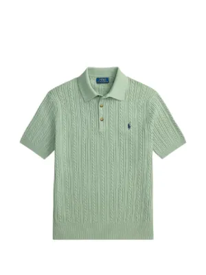 Polo Ralph Lauren ケーブルニット ポロシャツ | ブルー | FARFETCH JP