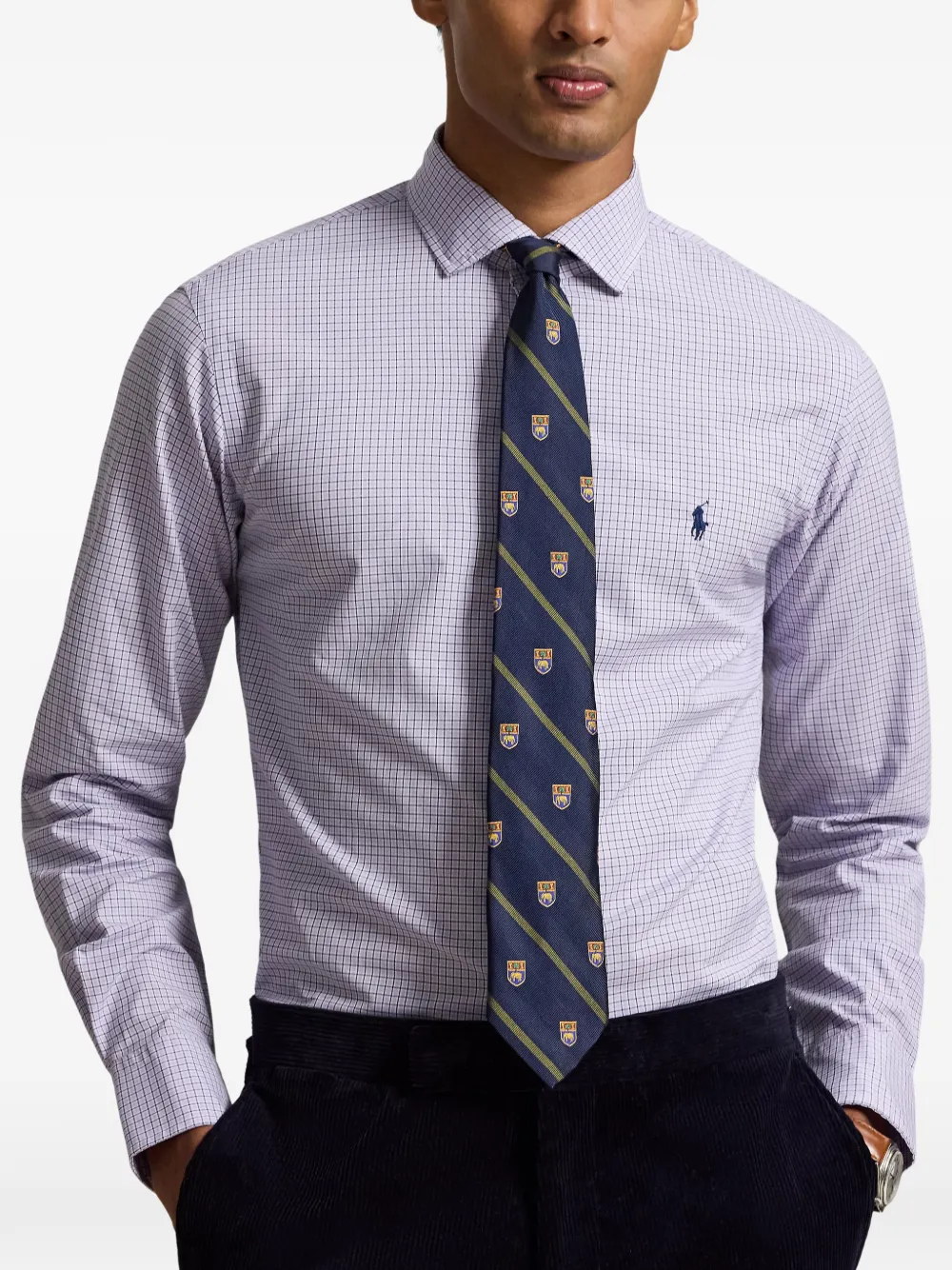 Polo Ralph Lauren Geruit popeline overhemd Wit