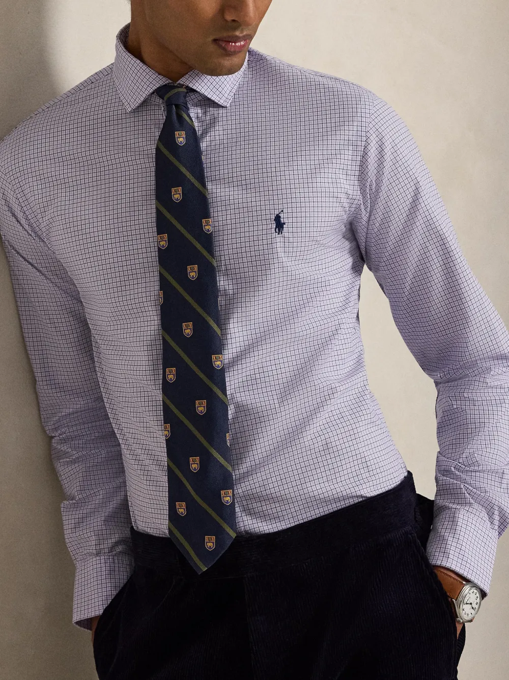 Polo Ralph Lauren Geruit popeline overhemd Wit