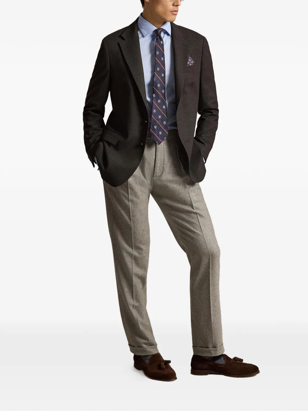 Polo Ralph Lauren Blazer met gekerfde revers Bruin