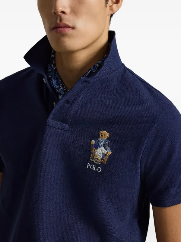 Polo Ralph Lauren ベアエンブロイダリー ポロシャツ | ブルー