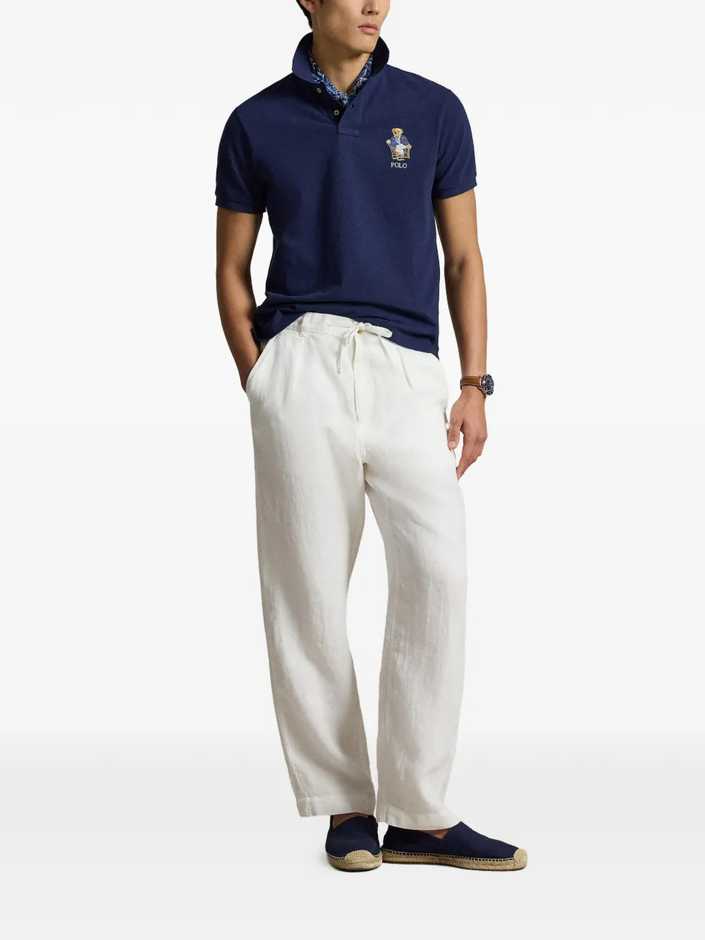 Polo Ralph Lauren Poloshirt met geborduurde beer Blauw
