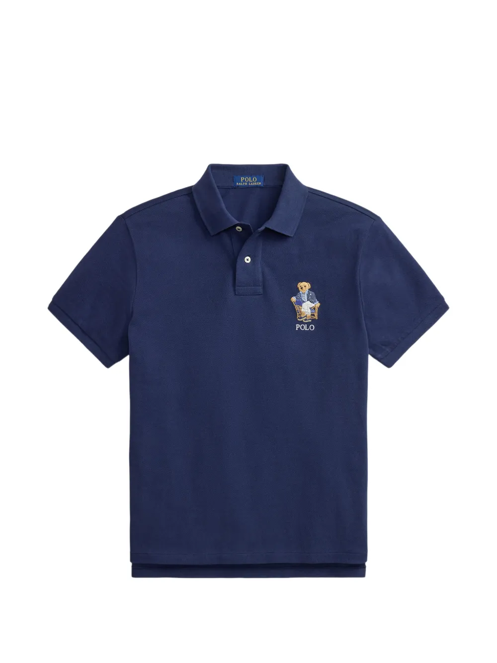 Polo Ralph Lauren Poloshirt mit Bärenstickerei - Blau