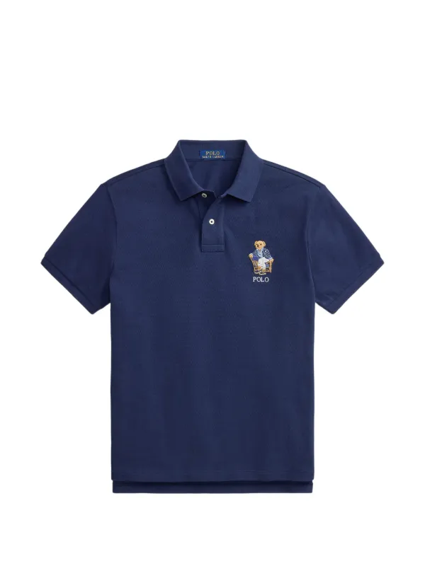 25ss カラーキーパー付き POLO RALPH LAUREN 長袖シャツ 青 25ss