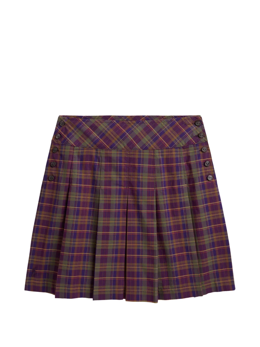POLO RALPH LAUREN KIDS Gonna plissettata tartan - Viola