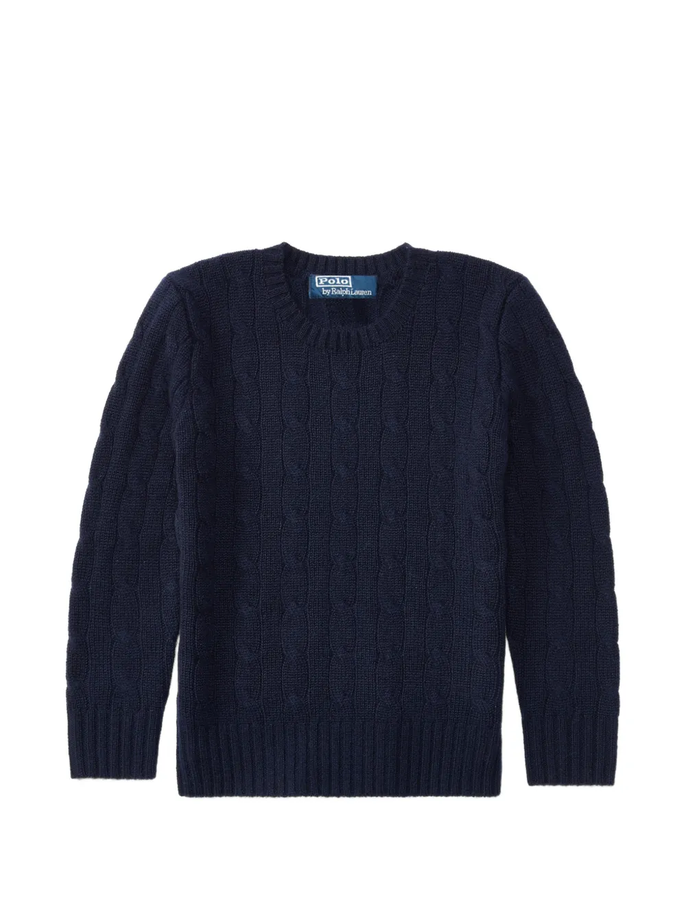 POLO RALPH LAUREN KIDS Maglione con lavorazione intrecciata - Blu