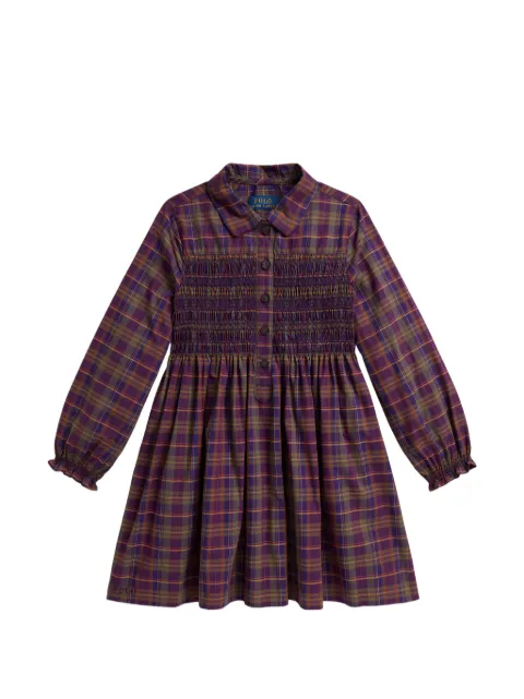 POLO RALPH LAUREN KIDS smocked checked dress