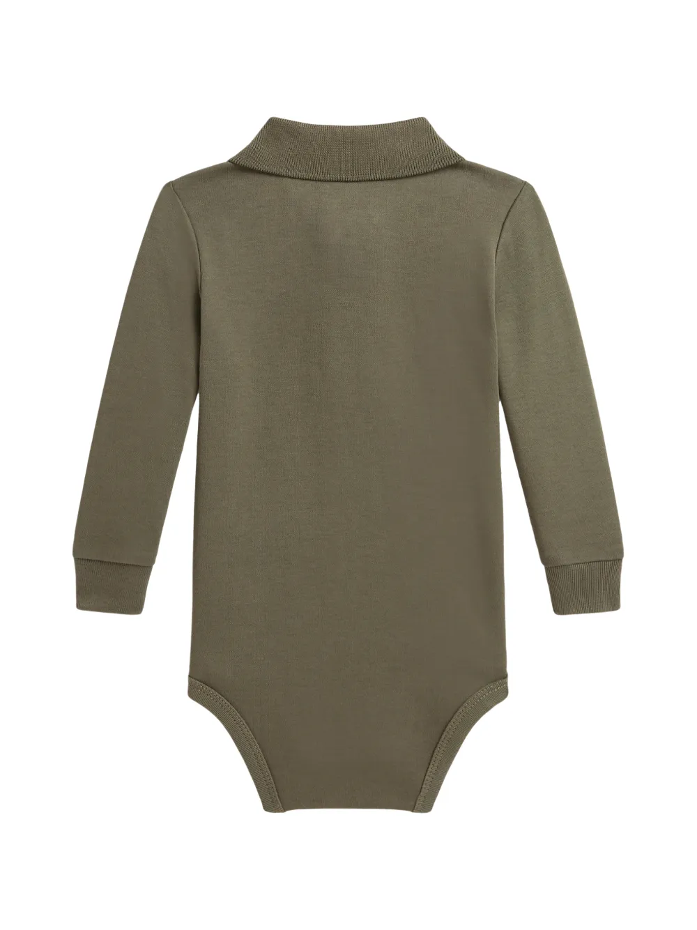 POLO RALPH LAUREN KIDS Katoenen romper met borduurwerk Groen