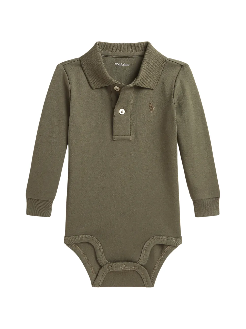 POLO RALPH LAUREN KIDS Pony-embroidered cotton body - Verde