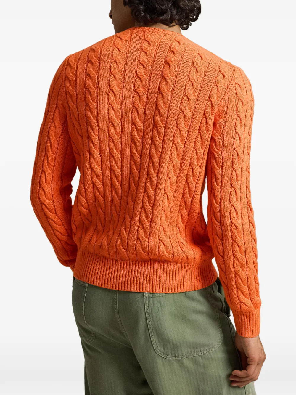 Polo Ralph Lauren Kabelgebreide trui met ponypatroon Oranje