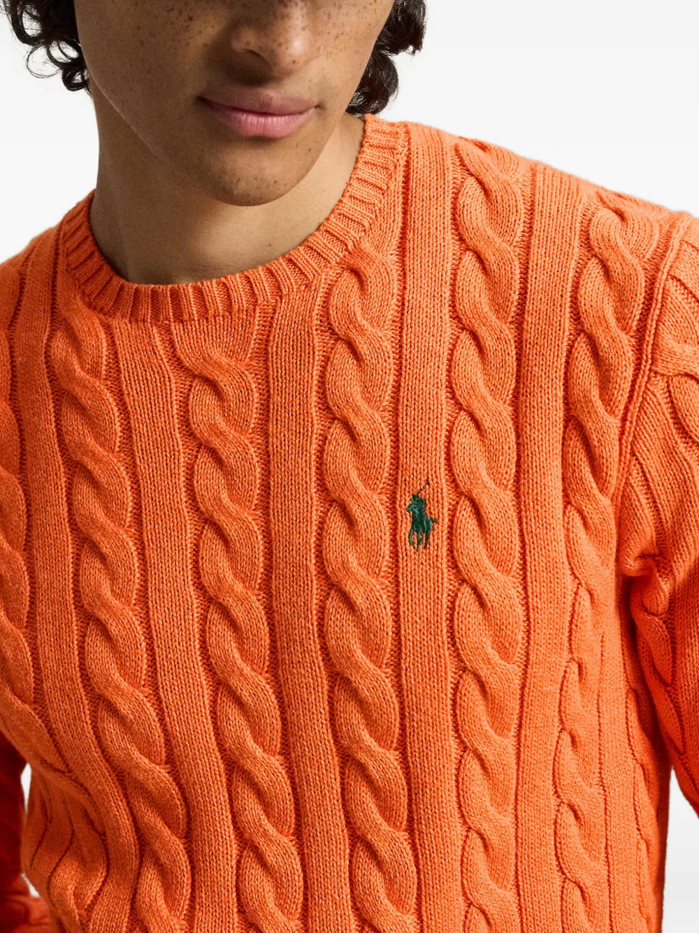 Polo Ralph Lauren Kabelgebreide trui met ponypatroon Oranje