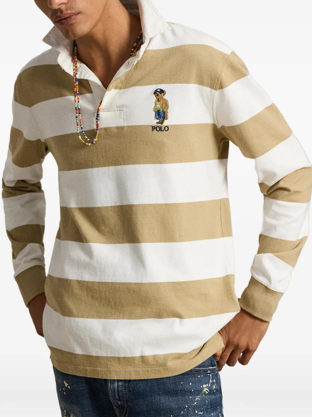 Polo Ralph Lauren Polo Bear classic-fit rugbyshirt Beige