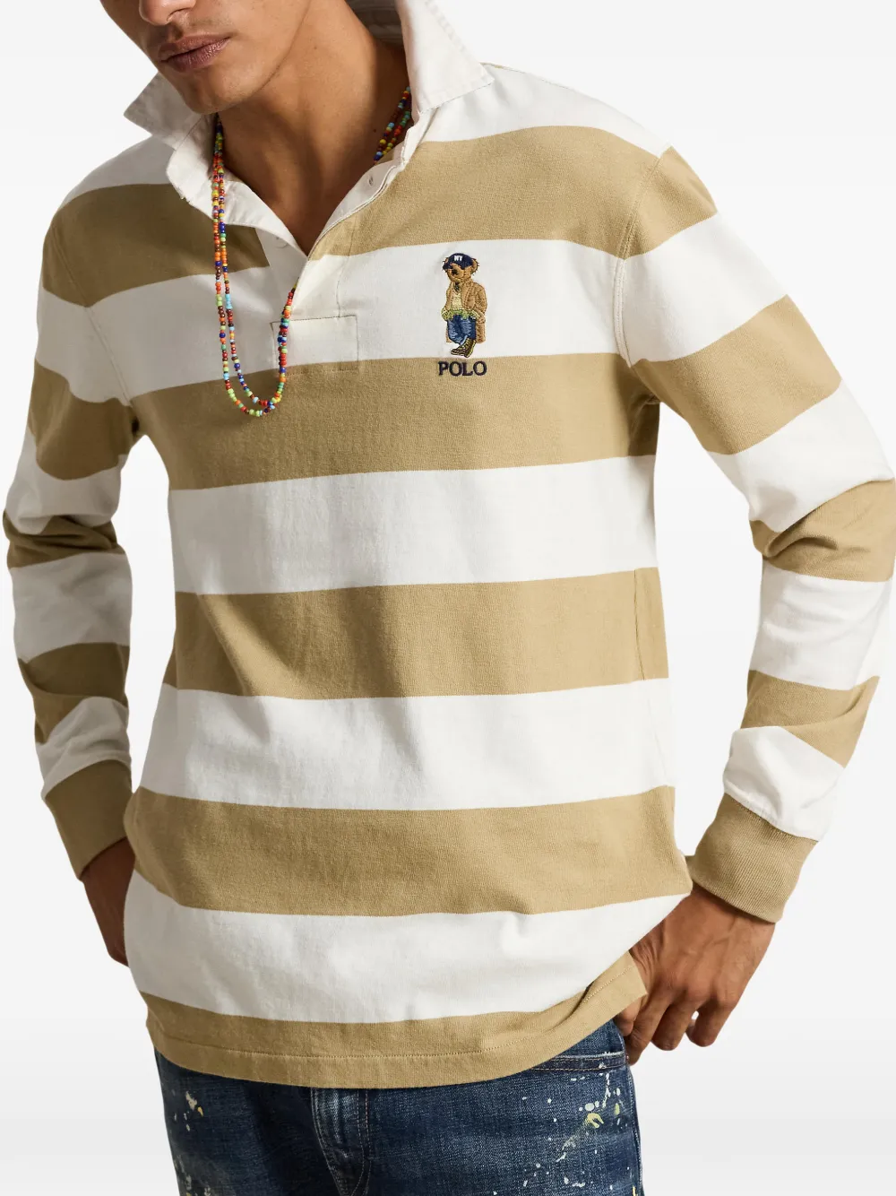 Polo Ralph Lauren Polo Bear classic-fit rugbyshirt Beige
